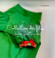 Charger l'image dans la galerie, Robe Puffy - Carreaux rouges et verts