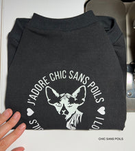 Charger l'image dans la galerie, Crew neck de coton biologique - Noir "I love CSP"