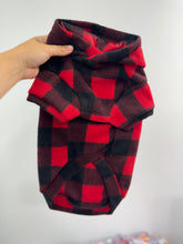 Charger l'image dans la galerie, Hoodie de polar - Plaid rouge