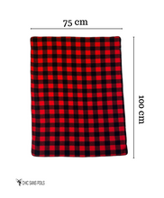Charger l'image dans la galerie, Doudou de polar doublé - Plaid rouge