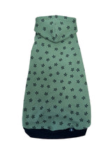 Charger l'image dans la galerie, Hoodie de coton - Kaki fleurs noires