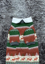 Charger l'image dans la galerie, Chandail long col chemise - Effet tricot vert
