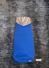 Charger l'image dans la galerie, Chandail long à capuche -  Bleu &amp; rayé coloré