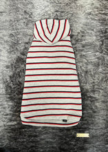 Charger l'image dans la galerie, Hoodie de coton - Rayé rouge-marine &amp; gris