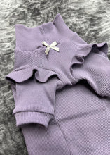 Charger l'image dans la galerie, Chandail manches longues RUFFLES - Rib de coton lavende