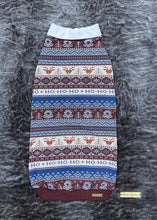 Charger l'image dans la galerie, Chandail long col chemise - Effet tricot bleu et burgundy