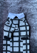 Charger l'image dans la galerie, Chandail long col chemise - Carreaux gris et souris